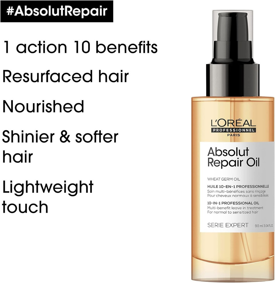 LOréal Professionnel Serie Expert Detox and Hydrate Routine for Damaged Hair, Metal Detox Shampoo, Mask with Absolut Repair Leave-in Oil, 300 ml, 250 ml and 90 ml, Bundle Set LOréal Professionnel Serie Expert Detox and Hydrate Routine for Damaged Hair, Metal Detox Shampoo, Mask with Absolut Repair Leave-in Oil, 300 ml, 250 ml and 90 ml, Bundle Set