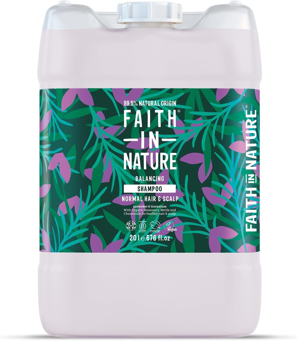 Faith In Nature Natural Shampoo - Vegan & Cruelty Free, No SLS or Parabens - 20L Refill Pack, Coconut