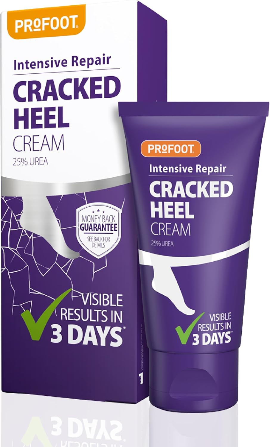 Profoot Cracked Heel Cream - Intensive Repair for Heels and Feet - Moisturising Treatment Cream for Dry Skin - High Urea Content - 60ml Exfoliating Cream