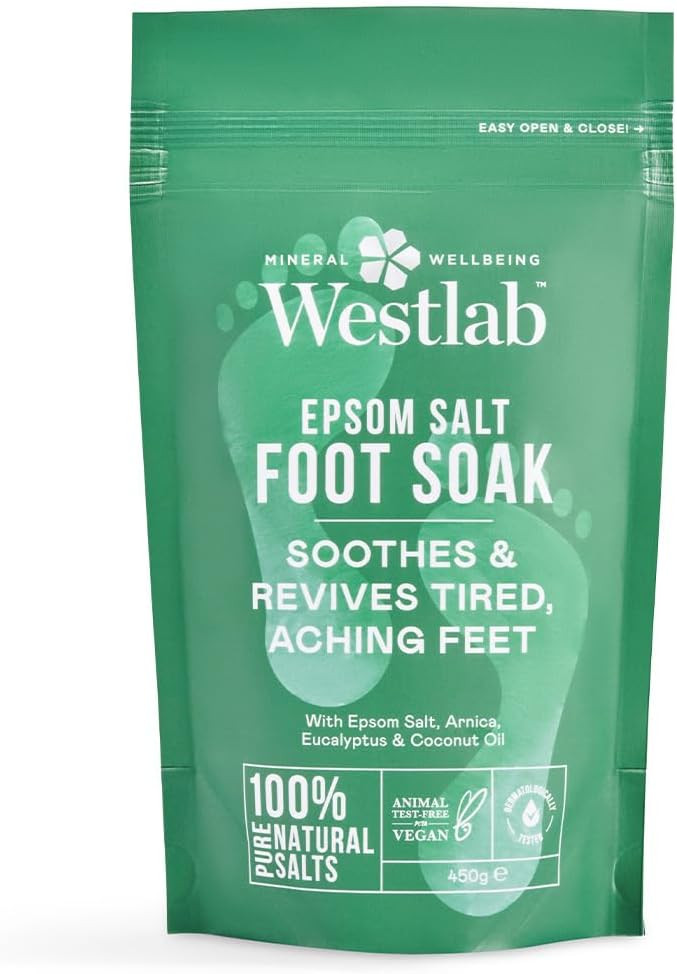 Westlab Epsom Foot Soak 450g - Soothes & Revives Tired, Aching Feet