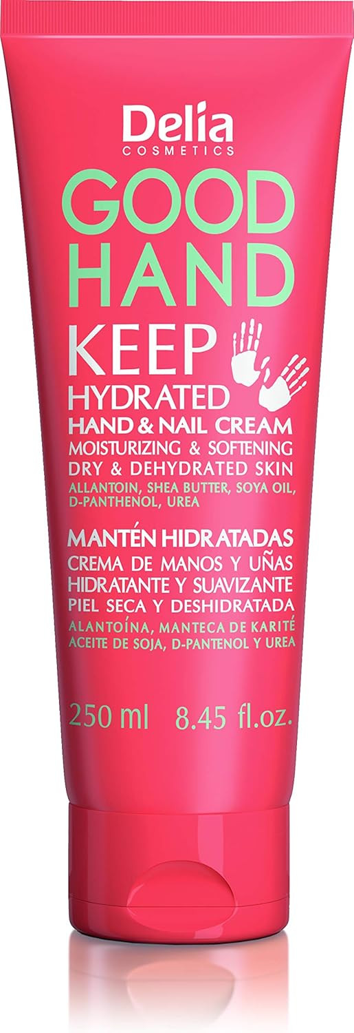 Delia Cosmetics - Good Hand Cream - Keep Hydrated Hand and Nail Cream - Moisturising and Softening - Shea Butter & Soya Oil - for Dehydrated, Dry Skin - 250 ml