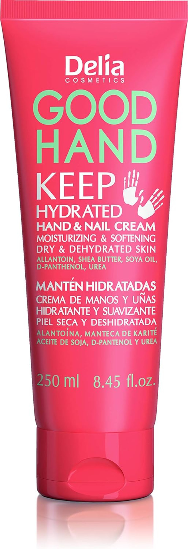 Delia Cosmetics - Good Hand Cream - Keep Hydrated Hand and Nail Cream - Moisturising and Softening - Shea Butter & Soya Oil - for Dehydrated, Dry Skin - 250 ml