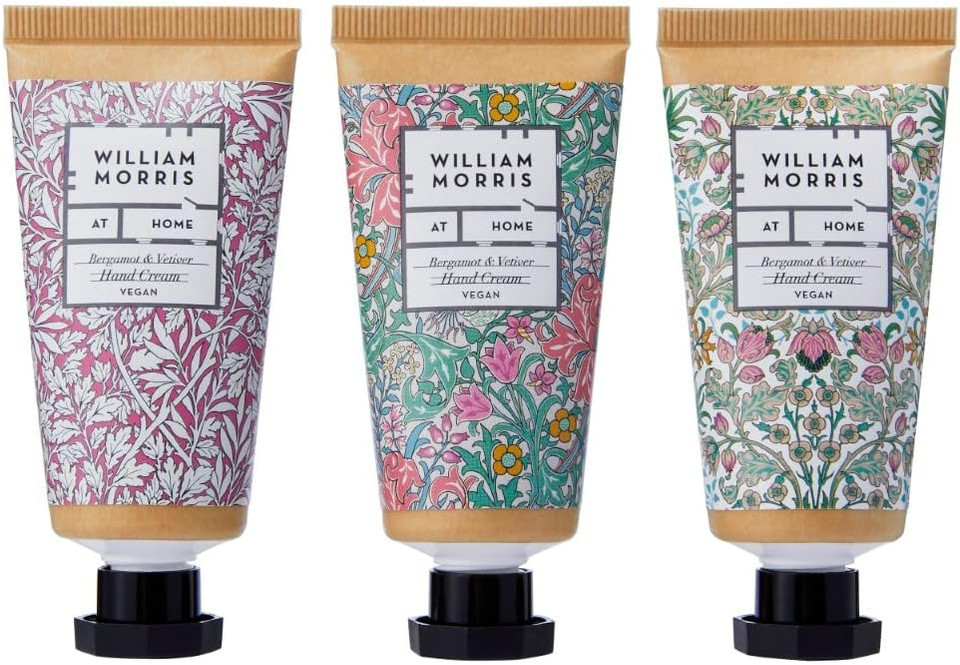 William Morris At Home Morris at Home Bergamot & Vetiver Three Hand Creams, 3 x 30ml