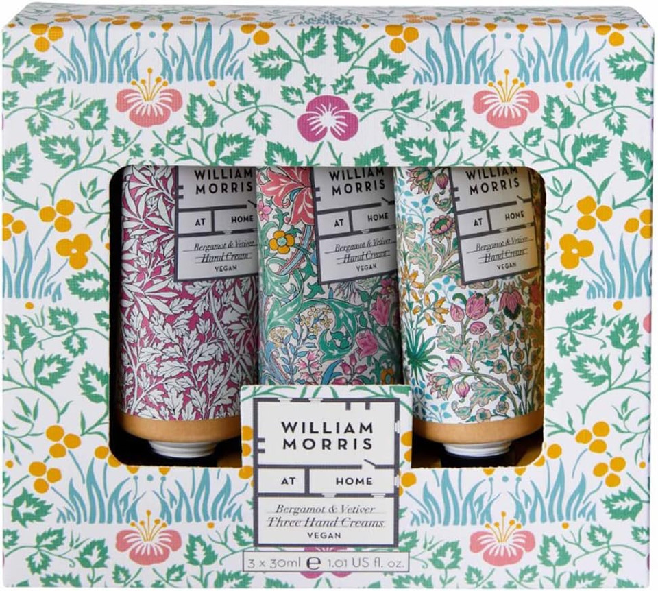 William Morris At Home Morris at Home Bergamot & Vetiver Three Hand Creams, 3 x 30ml