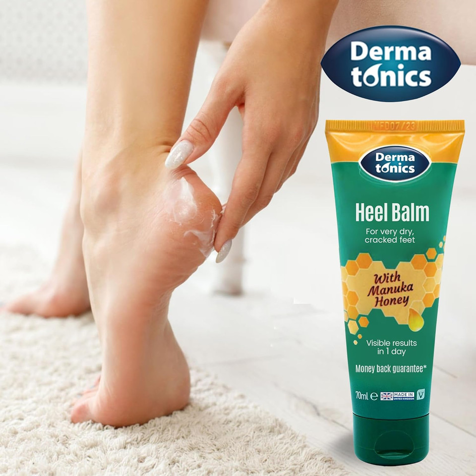 Dermatonics Fast-Acting Manuka Honey Heel Balm | Nourishing Formula for Rough and Cracked Heels | Hydrates and Softens Dry Feet | Suitable for Diabetics | 125 ml