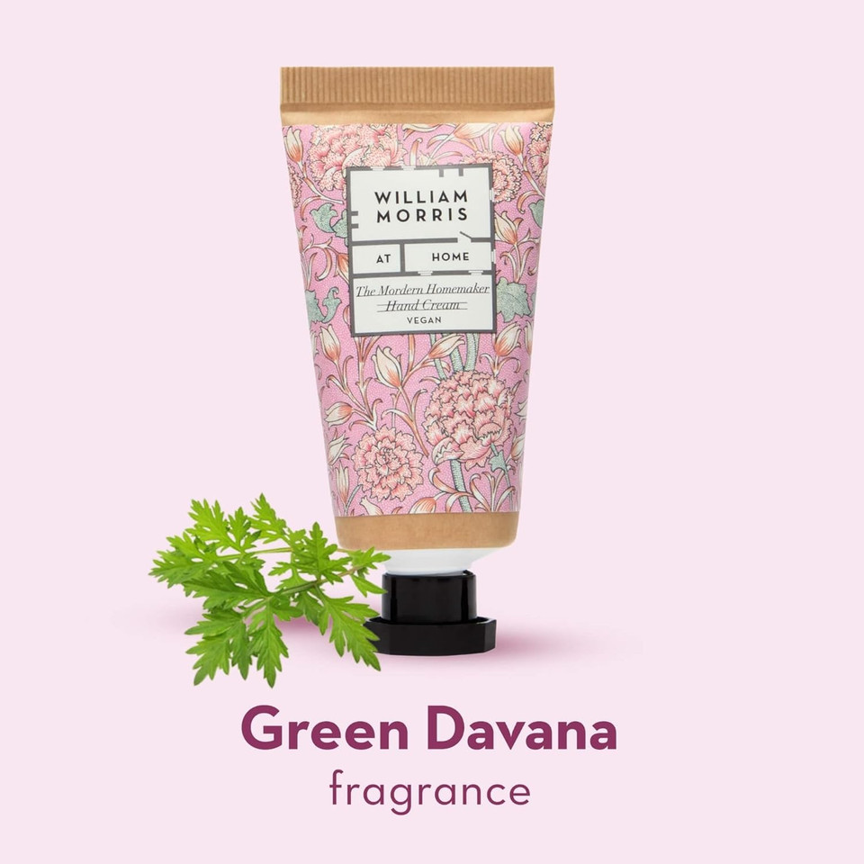 William Morris At Home Hand Creams 3 x 30 ml, 3 Fresh Fragrances, Shea Butter and Jojoba Oil, Beauty Gift For Her, Travel Size Hand Moisturisers, Cruelty and Vegan Friendly