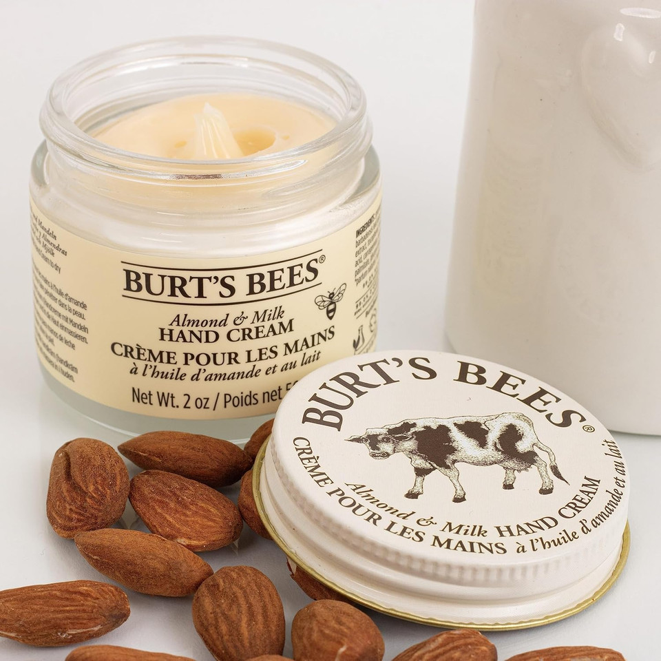 Burt's Bees Almond & Milk Hand Cream For Very Dry Hands, Hand Moisturiser With Sweet Almond Oil & Beeswax, 56.6g