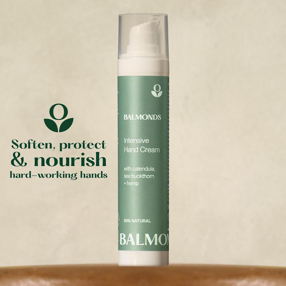 Balmonds Intensive Hand Cream 50ml - Hand Moisturiser for Dry or Sensitive Skin, Effective Natural Unscented Emollient for Hands Balmonds Intensive Hand Cream 50ml - Hand Moisturiser for Dry or Sensitive Skin, Effective Natural Unscented Emollient for Hands