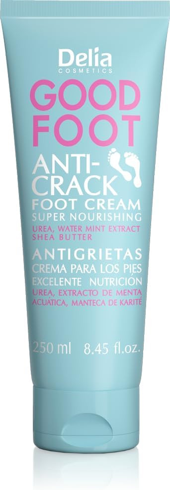 Delia Cosmetics - Good Foot Balm - Softening Cream for Heavy & Tired Feet & Legs - Water Mint Extract & Sweet Almond Oil - Eliminates Swelling - 250ml