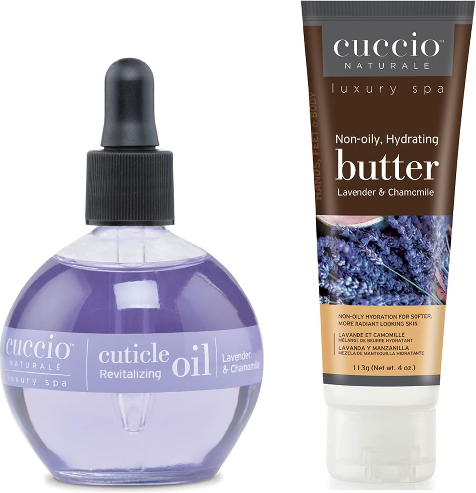 Cuccio Lavender & Chamomile Hydration Essentials Kit- 75ml Cuticle Oil & 4oz Butter Tube