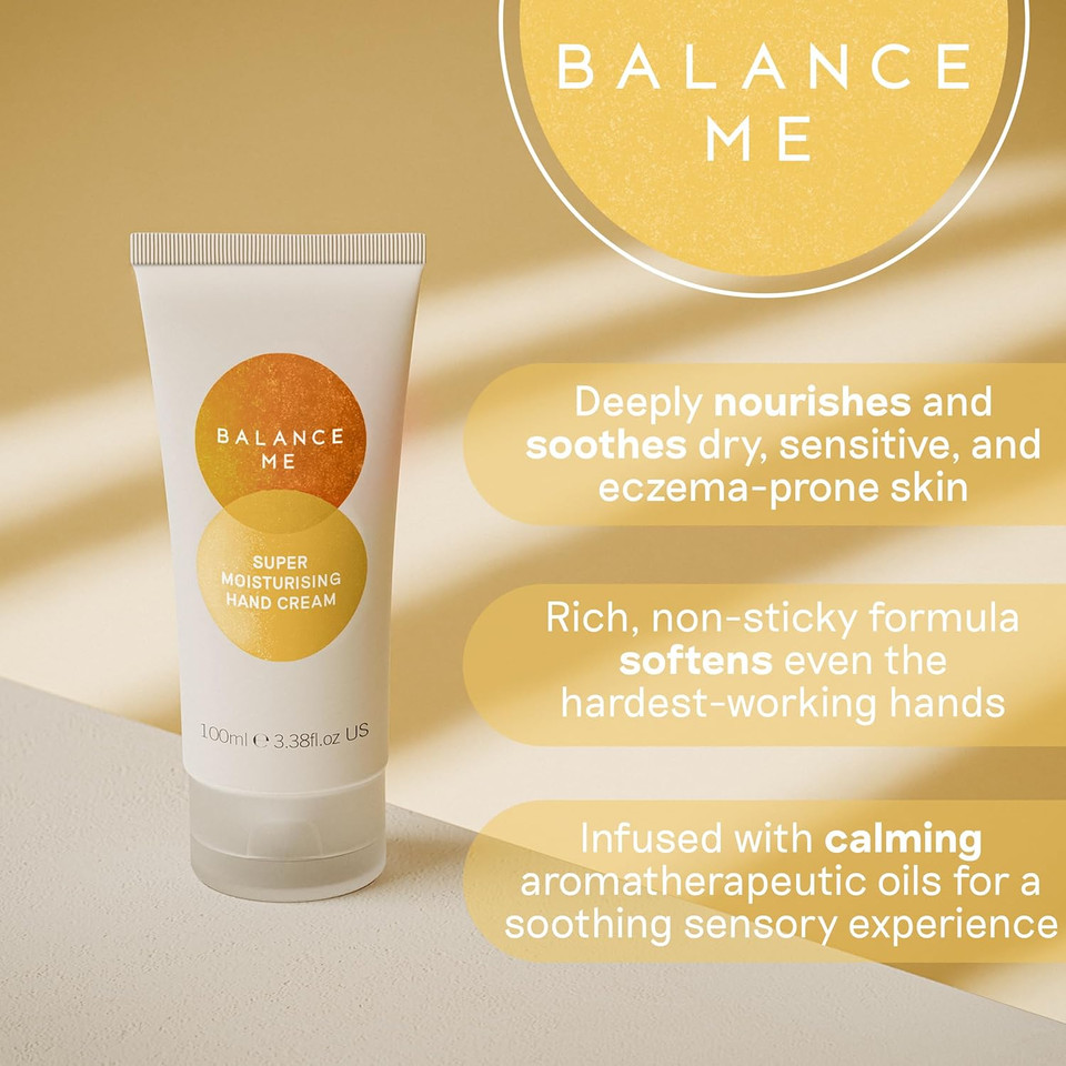Balance Me Super Moisturising Hand Cream 30ml, With Shea Butter for Dry, Cracked Hands, Suitable for Eczema