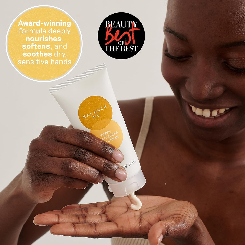 Balance Me Super Moisturising Hand Cream 30ml, With Shea Butter for Dry, Cracked Hands, Suitable for Eczema