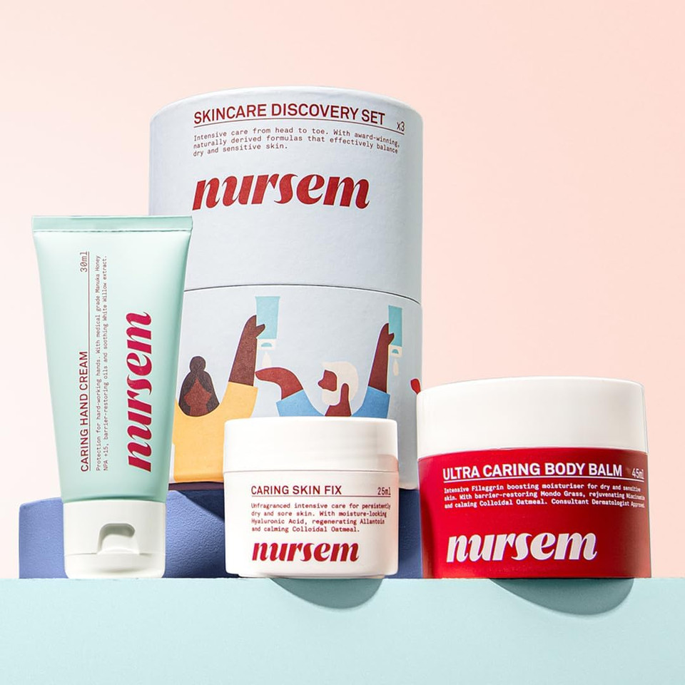 Nursem Skin Care Discovery Set  3-Piece Hand Cream & Skin Care Kit for Dry, Sensitive Skin | Best Hand Cream for Dry Hands, Cracked Hands & Dermatitis | Moisturizing & Protective Gift