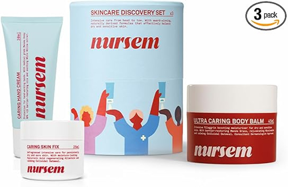 Nursem Skin Care Discovery Set  3-Piece Hand Cream & Skin Care Kit for Dry, Sensitive Skin | Best Hand Cream for Dry Hands, Cracked Hands & Dermatitis | Moisturizing & Protective Gift