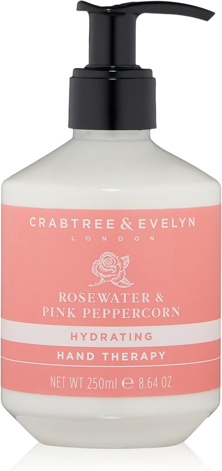 Crabtree & Evelyn Rosewater and Pink Peppercorn Hydrating Hand Therapy, 250 ml