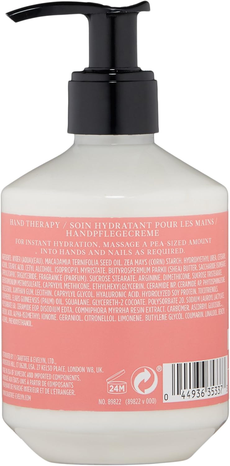 Crabtree & Evelyn Rosewater and Pink Peppercorn Hydrating Hand Therapy, 250 ml