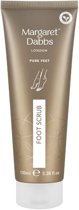 Margaret Dabbs Pure Natural Foot Scrub Removes Dry and Flaky Skin with Buriti and Jojoba Oil 100ml