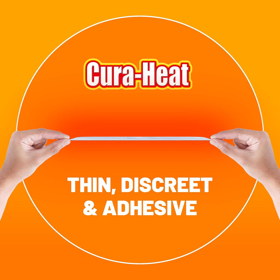 Cura-Heat Back and Shoulder Pain Heat Patch | 7 Patches | Targeted Pain Relief | Pain Relief up to 24h | Penetrating Heat Action