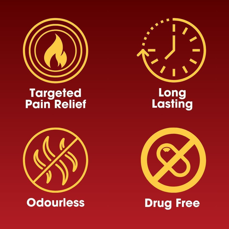 Deep Heat Warming Belt, Long Lasting Pain Relief Heat Therapy (Pack of 2 Belts)