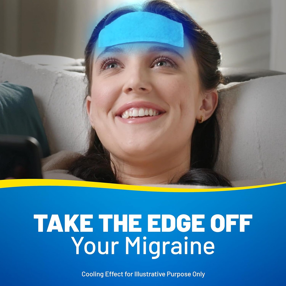 KOOL 'N' SOOTHE MIGRAINE Cooling Gel Sheets/Heavy User 14 Pack/Immediate Cooling Relief for Migraine & Severe Headache