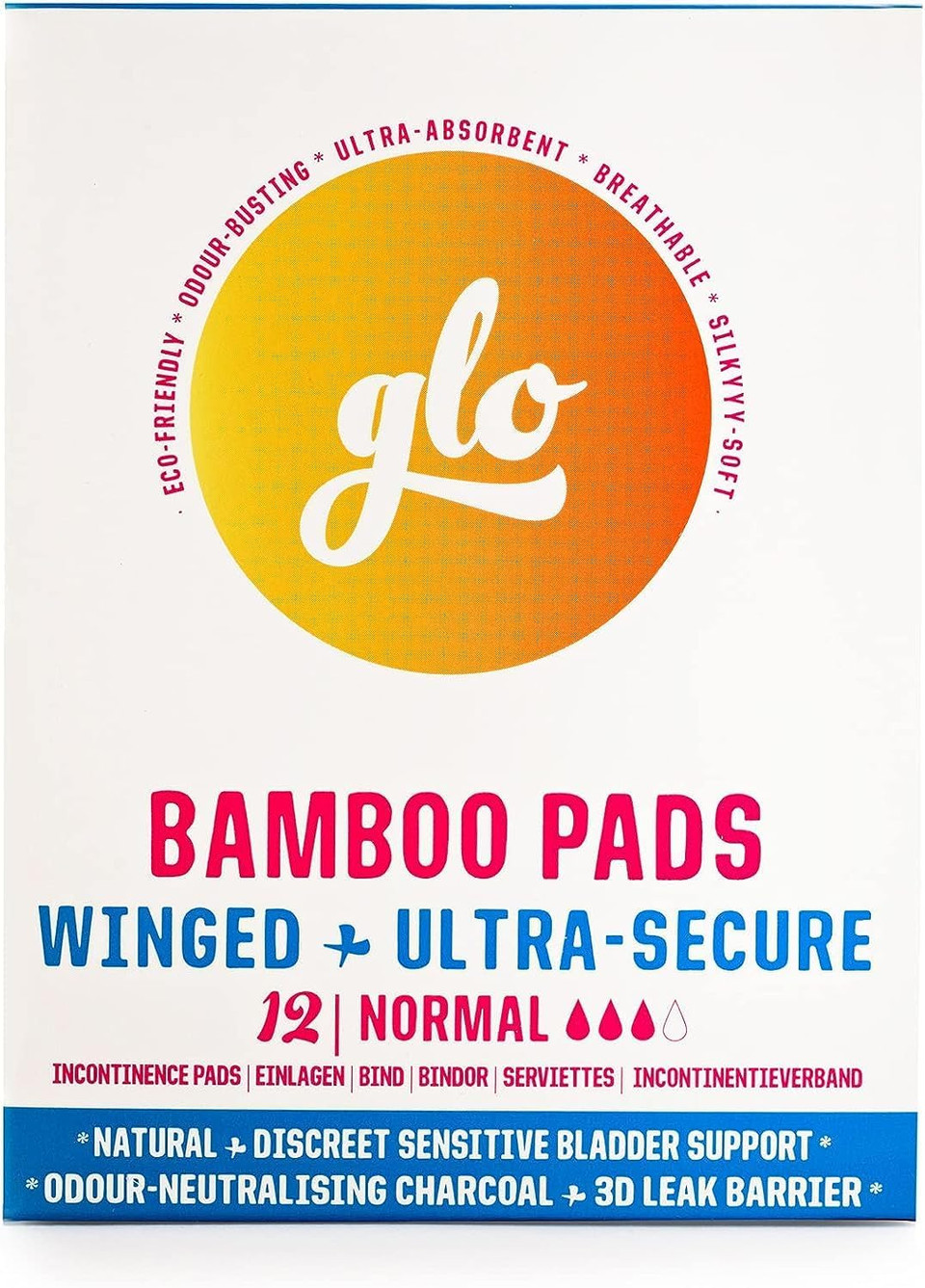 Flo Sensitive Bladder Bamboo Long Pads with Wings  Discreet, Ultra-Thin, Hypoallergenic - Medium Incontinence, Odour Control Protection - 14 Pads Flo Sensitive Bladder Bamboo Long Pads with Wings  Discreet, Ultra-Thin, Hypoallergenic - Medium Incontinence, Odour Control Protection - 14 Pads