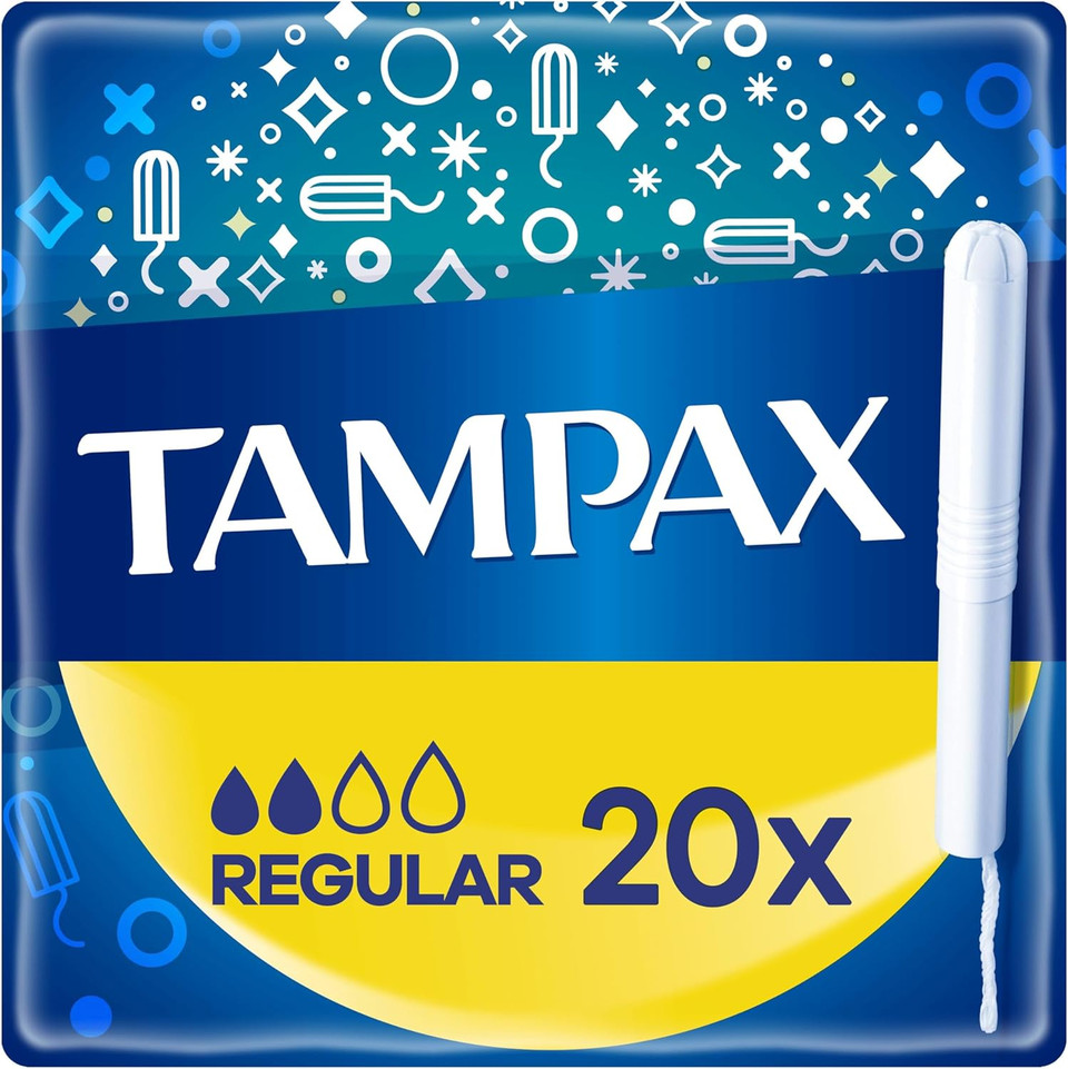 Tampax Regular Tampons with Cardboard Applicator 20X, Leak Protection, Feel Clean