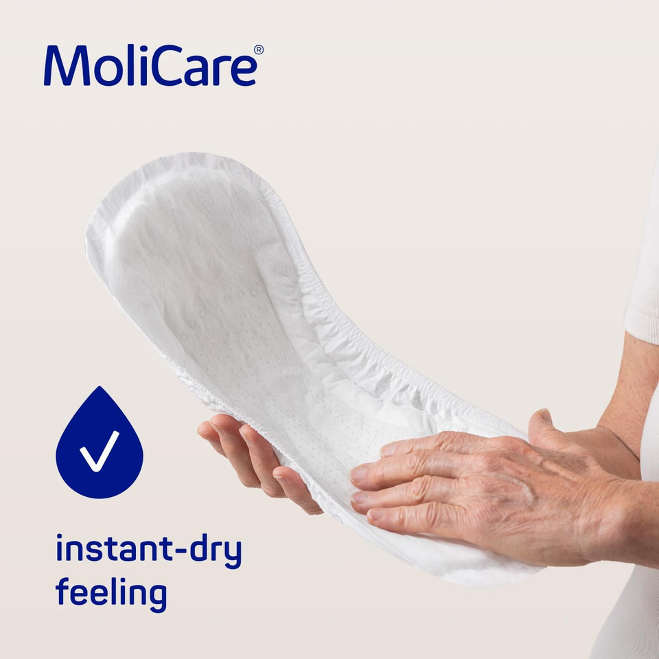 MoliCare Premium Lady Pad 5 Drops Extra-Long Incontinence Pads for Women with Moderate Bladder Weakness, Nighttime Protection, Odour Neutraliser, Advanced Skin Protection, 14 Pieces MoliCare Premium Lady Pad 5 Drops Extra-Long Incontinence Pads for Women with Moderate Bladder Weakness, Nighttime Protection, Odour Neutraliser, Advanced Skin Protection, 14 Pieces