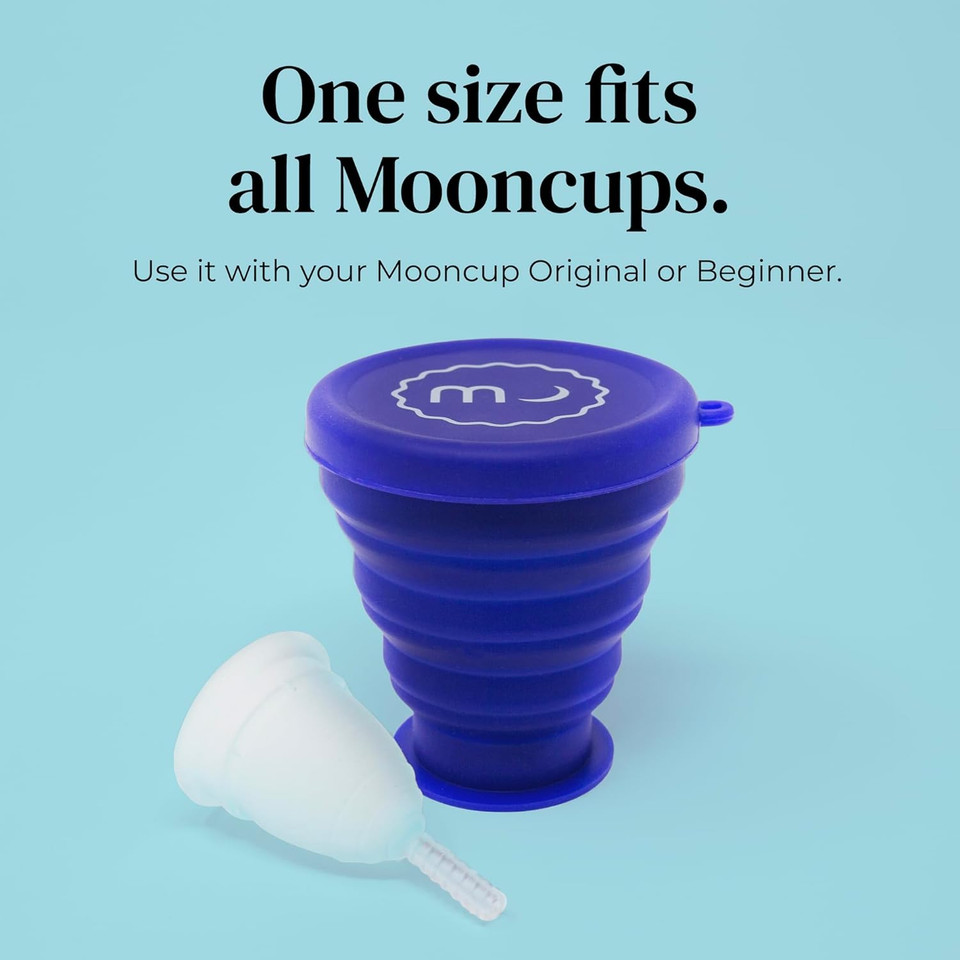 Mooncup® Menstrual Cup Cleaning Pot, Foldable & Portable, Use in The Microwave or Fill with Water & Shake (Pack of 1)