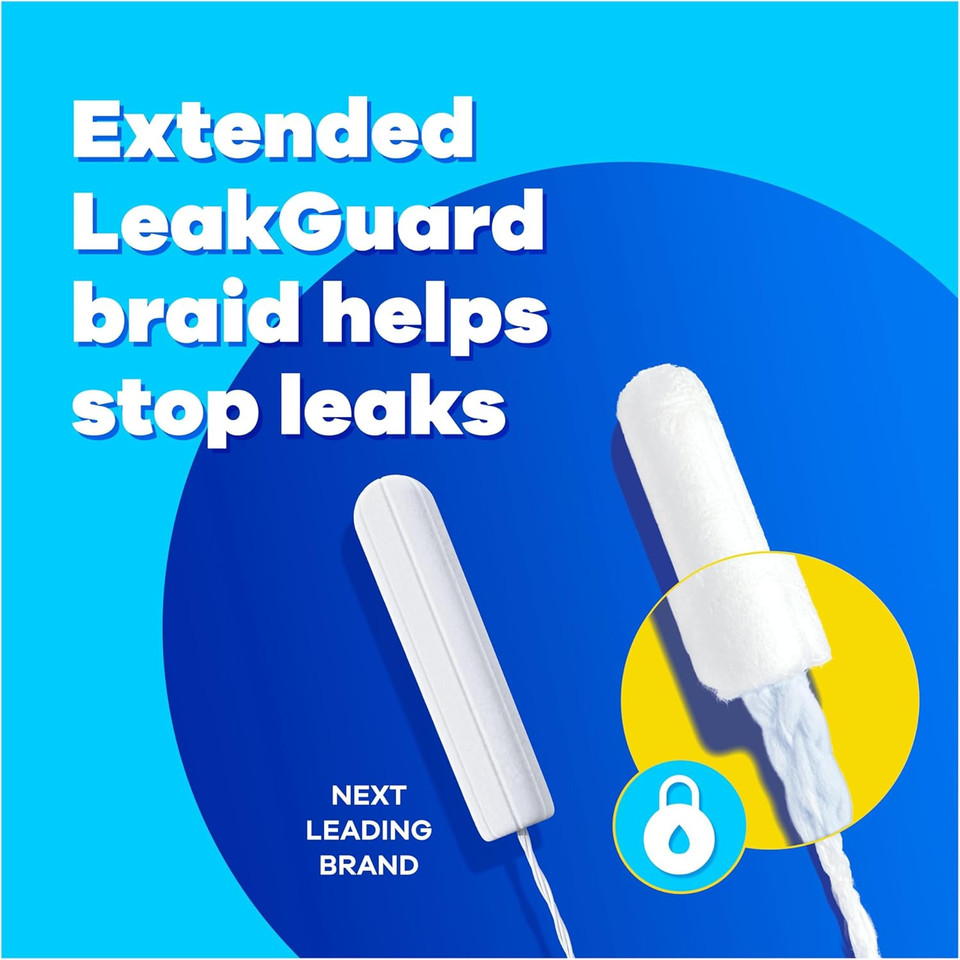 Tampax Compak Pearl Tampons, Super Plus with Applicator, 64 Tampons (16 x 4 Packs), Leak Protection and Discretion