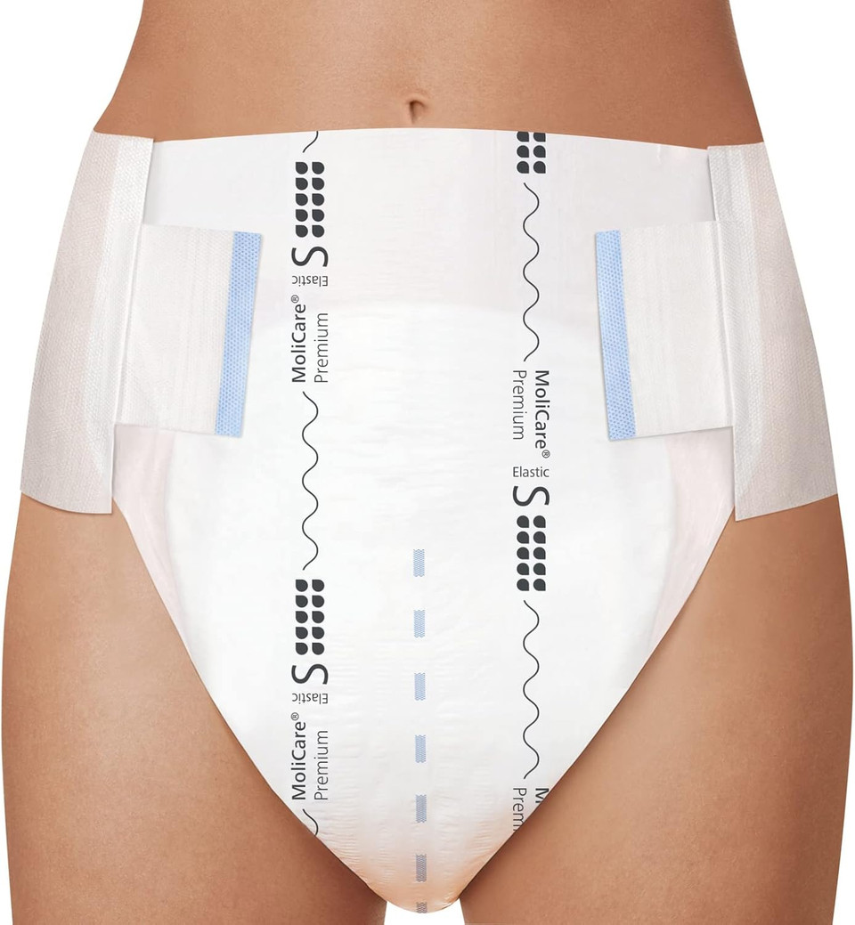 MoliCare Premium Elastic Unisex Disposable Slip: Discreet Use for Woman and Men with Incontinence; 10 Drops, Size S, 3 Packs of 22 (66 Pieces) MoliCare Premium Elastic Unisex Disposable Slip: Discreet Use for Woman and Men with Incontinence; 10 Drops, Size S, 3 Packs of 22 (66 Pieces)