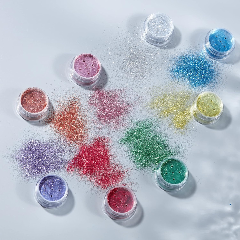 Classic Fine Glitter Shakers by Moon Glitter - Green - Cosmetic Festival Makeup Glitter for Face, Body, Nails, Hair, Lips - 5g