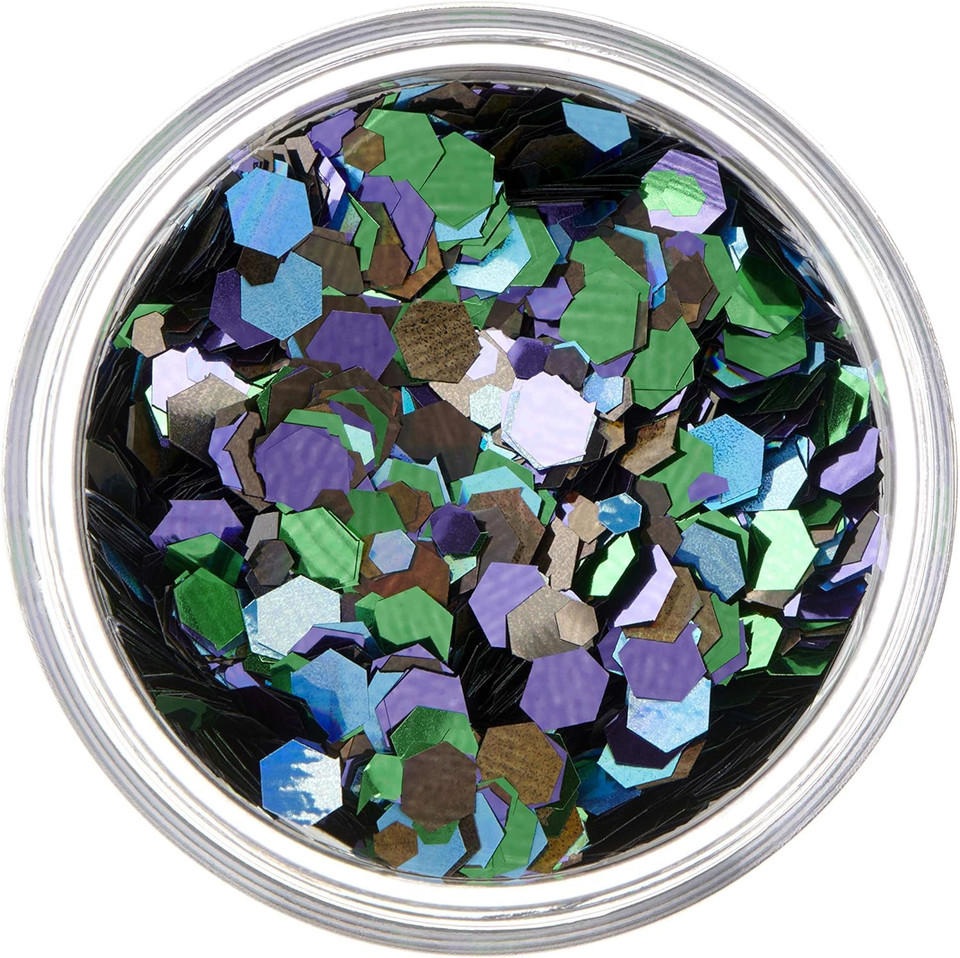 Mystic Chunky Glitter by Moon Glitter - Atlantis - Cosmetic Festival Makeup Glitter for Face, Body, Nails, Hair, Lips - 3g