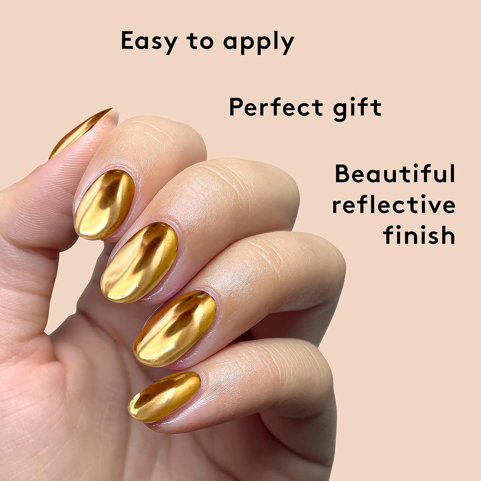 Mylee Air Cushion Chrome Powder Pen - Holographic Nail Powder Decoration, Shiny Metallic Mirror Effect - Long Lasting, DIY Nail Art, Manicure Tool - Bronze Mylee Air Cushion Chrome Powder Pen - Holographic Nail Powder Decoration, Shiny Metallic Mirror Effect - Long Lasting, DIY Nail Art, Manicure Tool - Bronze