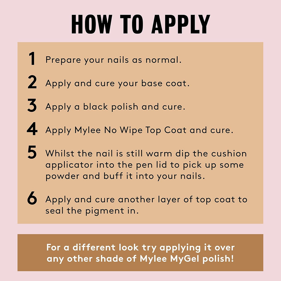 Mylee Air Cushion Chrome Powder Pen - Holographic Nail Powder Decoration, Shiny Metallic Mirror Effect - Long Lasting, DIY Nail Art, Manicure Tool - Bronze Mylee Air Cushion Chrome Powder Pen - Holographic Nail Powder Decoration, Shiny Metallic Mirror Effect - Long Lasting, DIY Nail Art, Manicure Tool - Bronze