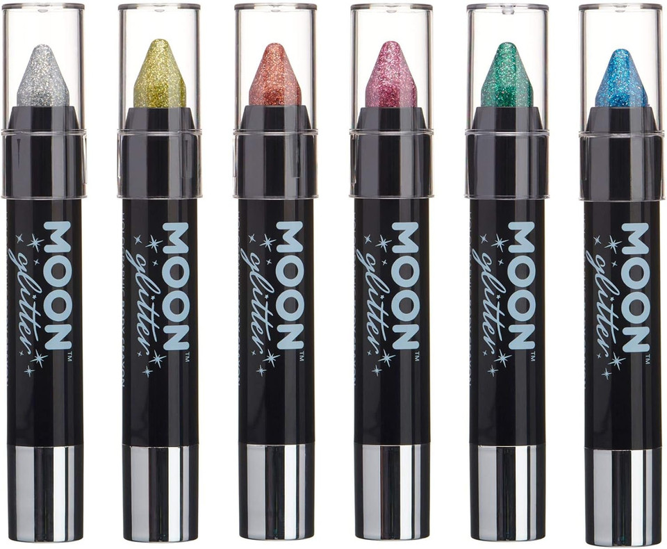 Holographic Festival Glitter Paint Stick / Body Crayon makeup for the Face & Body by Moon Glitter - 3.5g (Set of 6) Holographic Festival Glitter Paint Stick / Body Crayon makeup for the Face & Body by Moon Glitter - 3.5g (Set of 6)