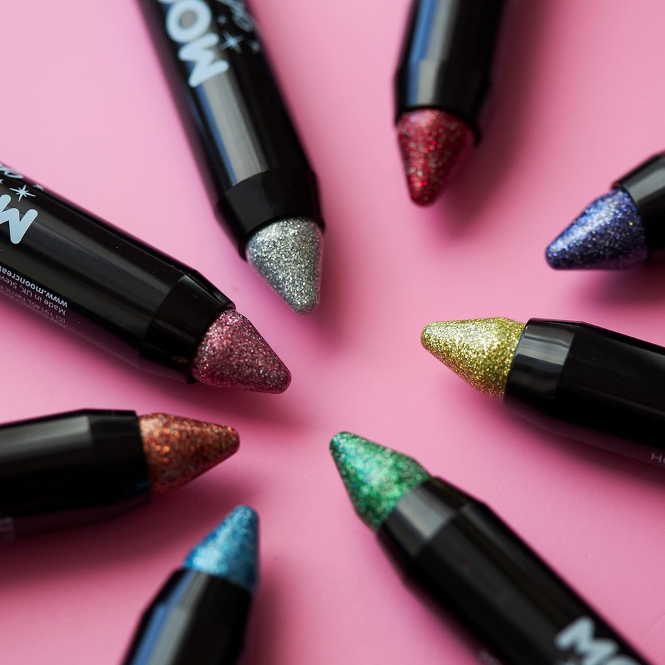 Holographic Festival Glitter Paint Stick / Body Crayon makeup for the Face & Body by Moon Glitter - 3.5g (Set of 6) Holographic Festival Glitter Paint Stick / Body Crayon makeup for the Face & Body by Moon Glitter - 3.5g (Set of 6)