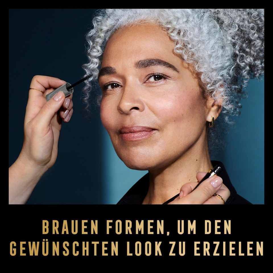 Max Factor 2000 Calorie Volumising Brow Sculpt Gel, Long-Lasting, Plumped & Fuller-Looking Brows, Waterproof, Smudge-Proof, Shapes & Intensifies, 006 Clear, 4.5ml