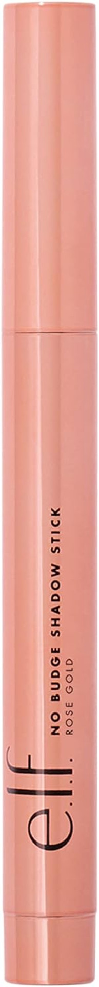 e.l.f. No Budge Shadow Stick, Longwear, Smudge-Proof Metallic Eyeshadow, Rose Gold, 0.05 Oz (1.47g)