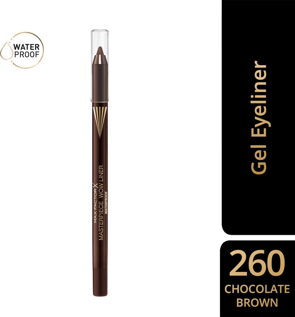 Max Factor Masterpiece Wow Liner, 300 Midnight Black, 24-Hour Wear Eyeliner, High Colour Payoff, Waterproof and Smudgeproof, Vegan