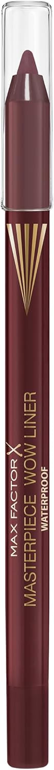 Max Factor Masterpiece Wow Liner, 190 Sweet Fig, 24-Hour Wear Eyeliner, High Colour Payoff, Waterproof and Smudgeproof, Vegan