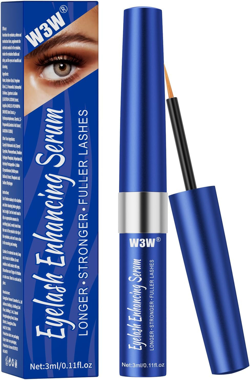 Lash Serum, Eyelashes Growth Serum, Lash Serum for Eyelash Enhance, Eyelash Growth Serum, Gentle Formula for Longer, Fuller and Thicker Lashes, Vegan & Cruelty-Free 3ML