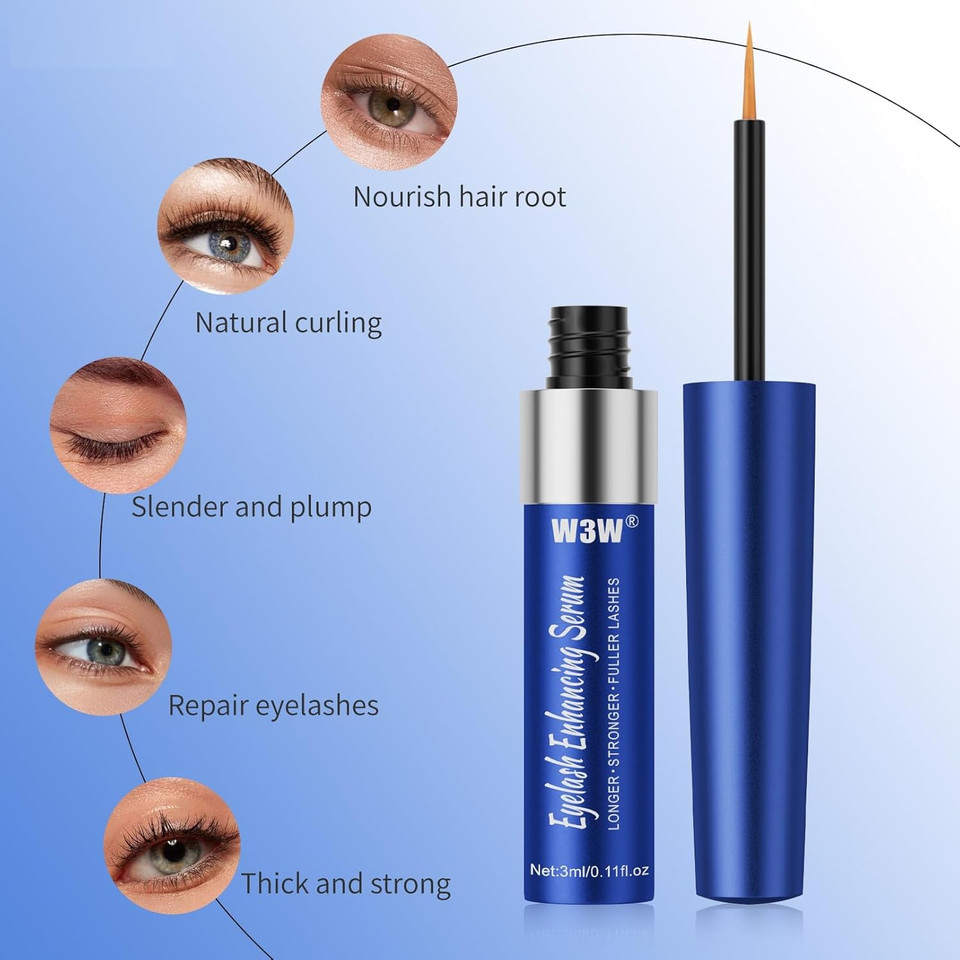 Lash Serum, Eyelashes Growth Serum, Lash Serum for Eyelash Enhance, Eyelash Growth Serum, Gentle Formula for Longer, Fuller and Thicker Lashes, Vegan & Cruelty-Free 3ML