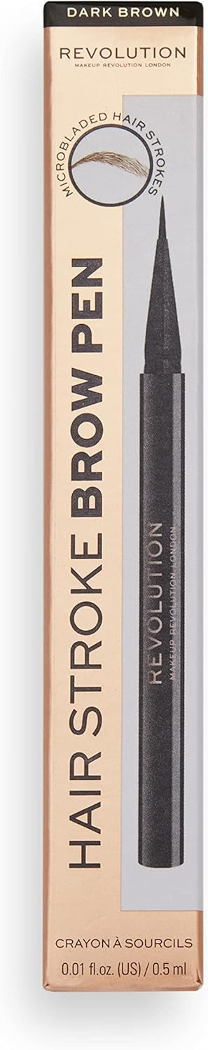 Revolution Beauty London, Hair Stroke, Brow Pen, Medium Brown, 0.5ml