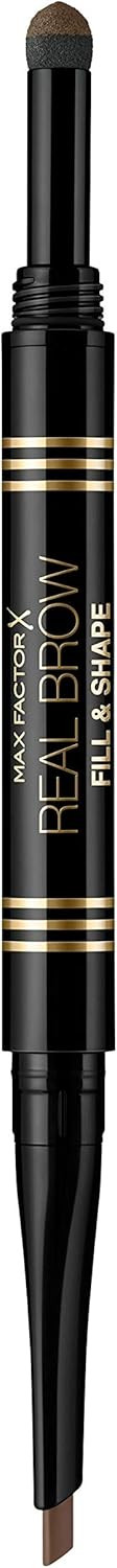 Max Factor Real Brow Fill and Shape Pencil, Deep Brown, 0.66 ml