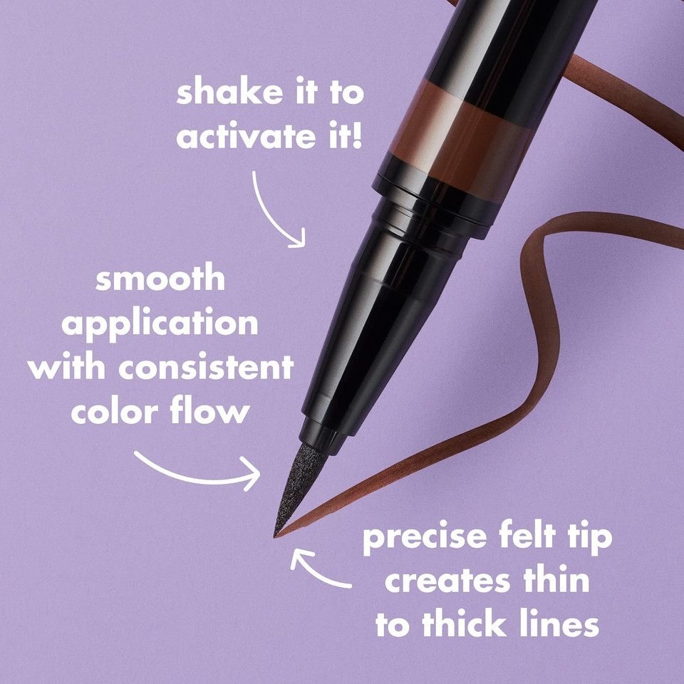 e.l.f. Intense H20 Proof Eyeliner Pen, Smooth, Precise, Defines, Enhances, Intensifies, Waterproof, Black, Smudge-Proof 0.7 ml, 1 Count (Pack of 1)