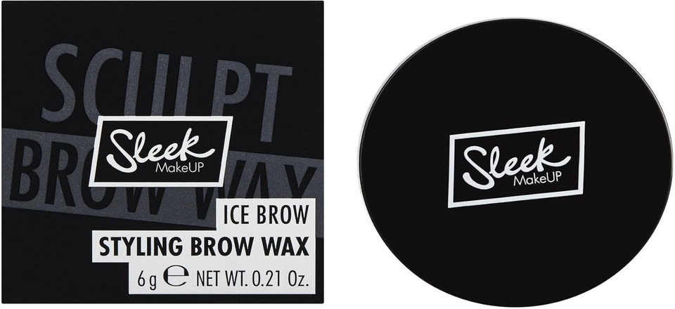 Sleek MakeUP Ice Brow Styling Brow Wax, Holds Brows in Place All Day, Laminated Effect Brows, Clear, 6g