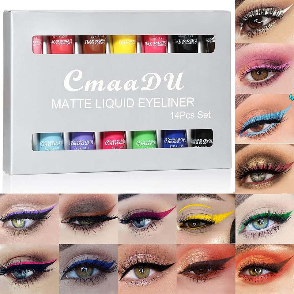 Blue Liquid Eyeliner - Matte Quick-Drying, Waterproof Gel, Highly Pigmented, Long-Lasting, Non-Blooming Candy Color (Blue) Blue Liquid Eyeliner - Matte Quick-Drying, Waterproof Gel, Highly Pigmented, Long-Lasting, Non-Blooming Candy Color (Blue)