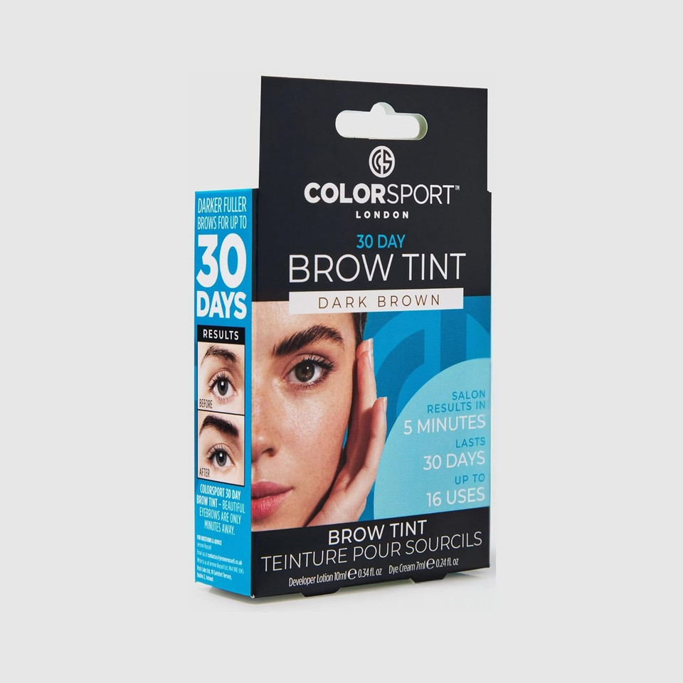 COLORSPORT 30 Day Brow Tint  Dark Brown | Visible Results In 3 Minutes, Lasts Up To 4 Weeks | Waterproof Eyebrow Tint | Quick & Easy Application | Salon-Quality Tinting at Home