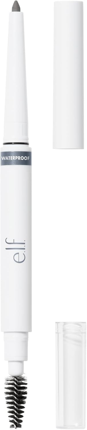e.l.f. Instant Lift Waterproof Brow Pencil, Long-Lasting Eyebrow Pencil For Grooming & Shaping Brows, Vegan & Cruelty-Free, Grey