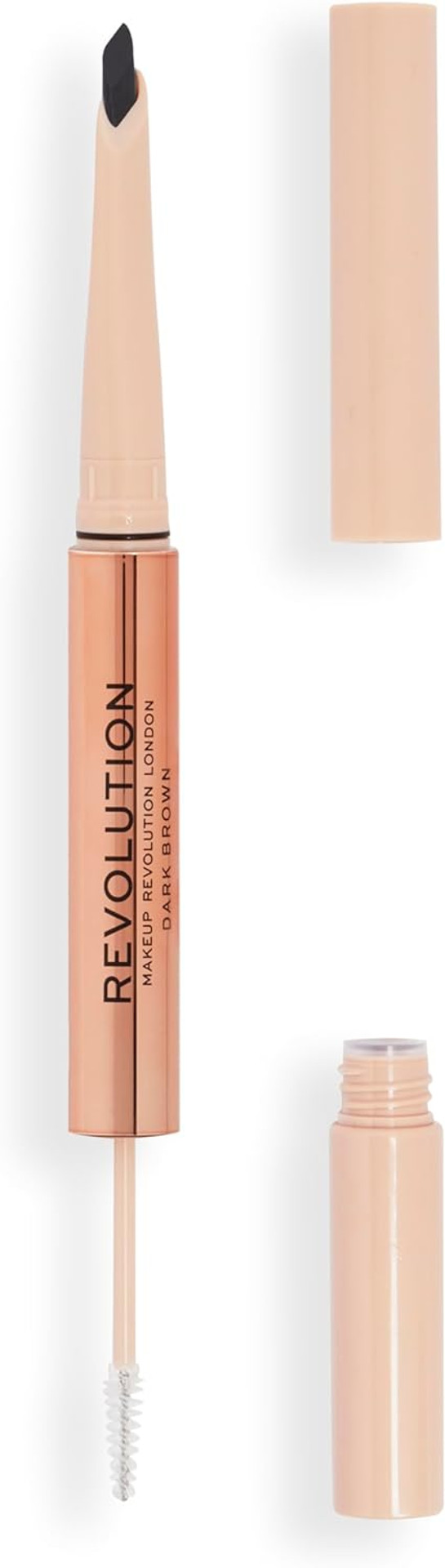 Makeup Revolution, Fluffy Brow Filter Duo, Brow Pencil & Eyebrow Gel, Available in 5 Shades, Dark Brown, 1pc Makeup Revolution, Fluffy Brow Filter Duo, Brow Pencil & Eyebrow Gel, Available in 5 Shades, Dark Brown, 1pc